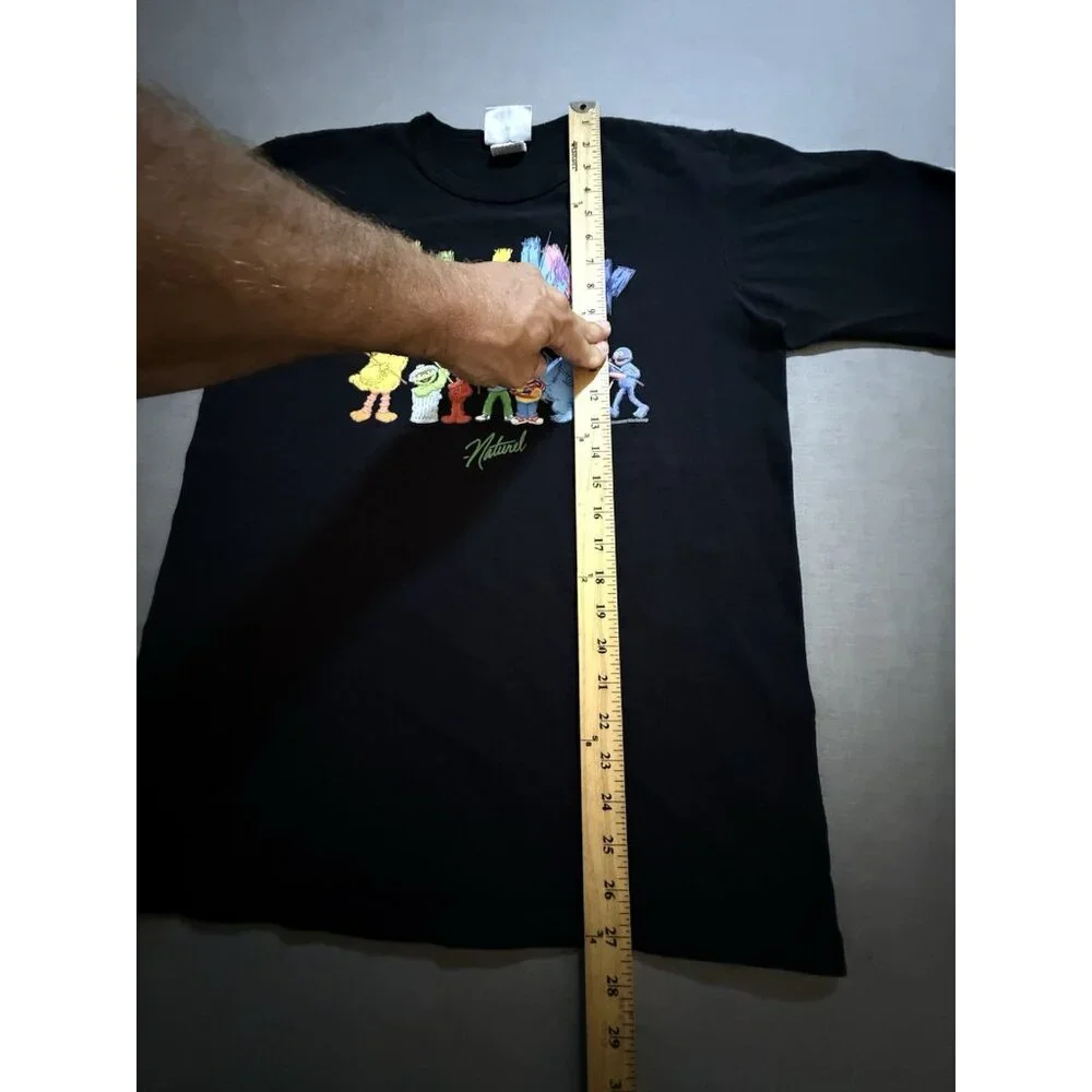 Sesame Street x Champion Natural Shirt Mens M‎ Black Graphic Short Sleeve Tee. - Picture 8 of 9